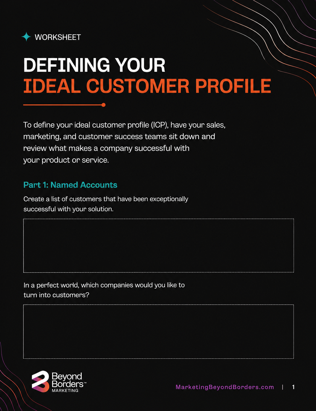 Defining Your Ideal Customer Profile worksheet cover
